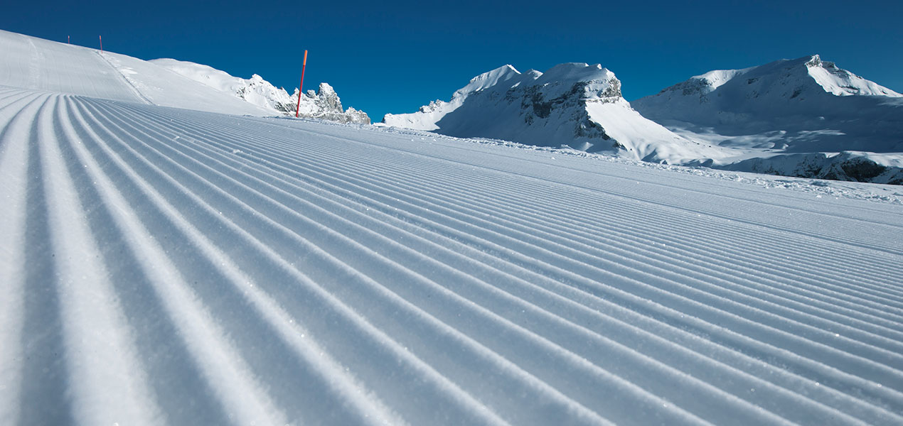 Pistenbau in Laax.