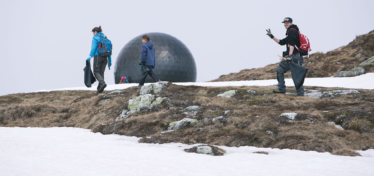 Jährliche Aufräumaktion des Skigebiets in Laax.