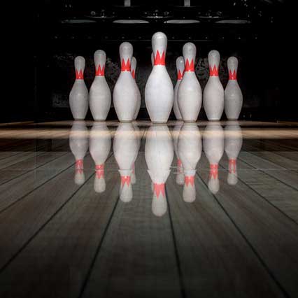 Indoor Aktivität Bowling in Laax.